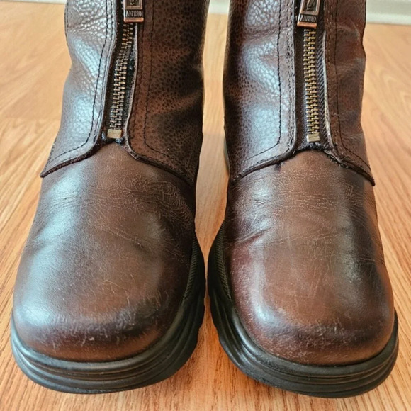 Anfibio Leather Boho Fall Winter Women's Ankle Boots Brown Sz 37. - Picture 11 of 15